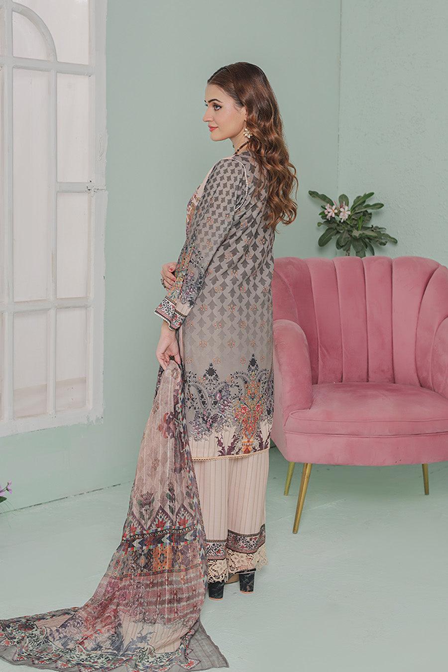 lawn printed suit design