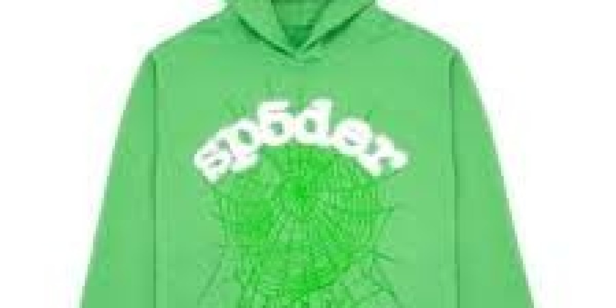 Hunter Green Sp5der Web Hoodie