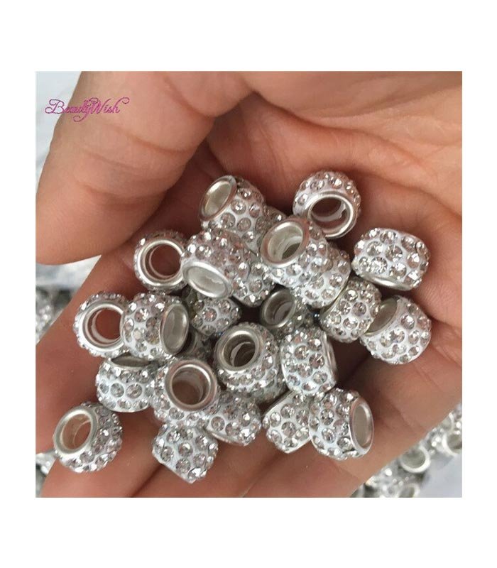 Hair Beads For Braids UK | Braids Beads Adjustable Hair Braid Cuff Clip Silver/Diamond - Venus Cosmetics